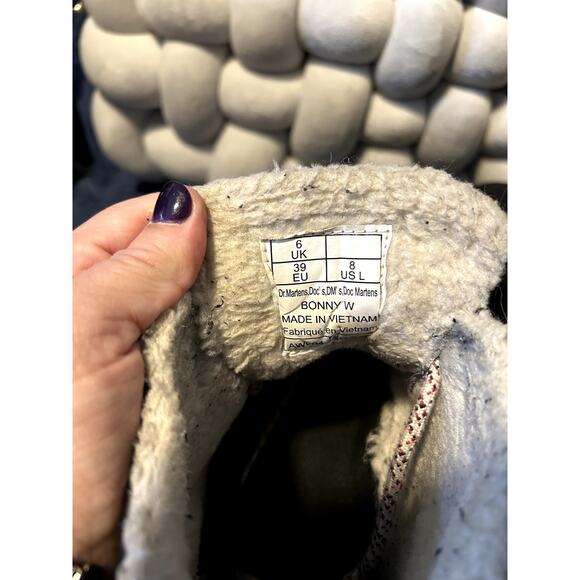 Dr Martens Bonny Black Faux Fur Lined Boots size 8/EU 39 - Picture 6 of 6